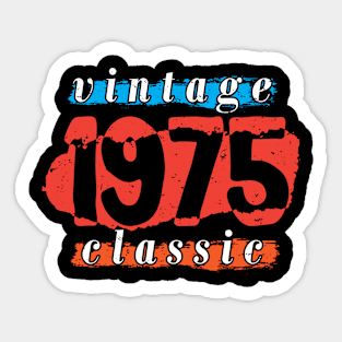 vintage 1975 birthday classic Sticker